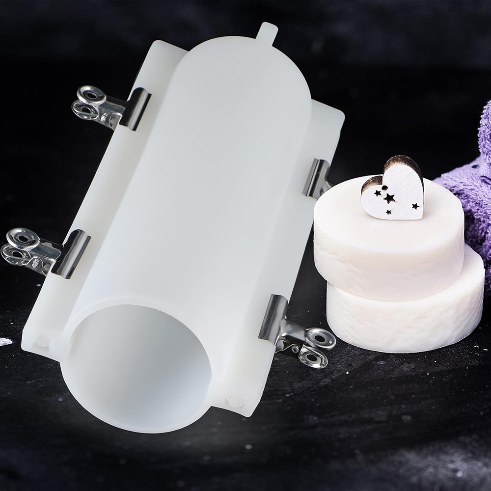 Soap Making Book - Cetakan Sabun Silinder Besar dengan Klip,