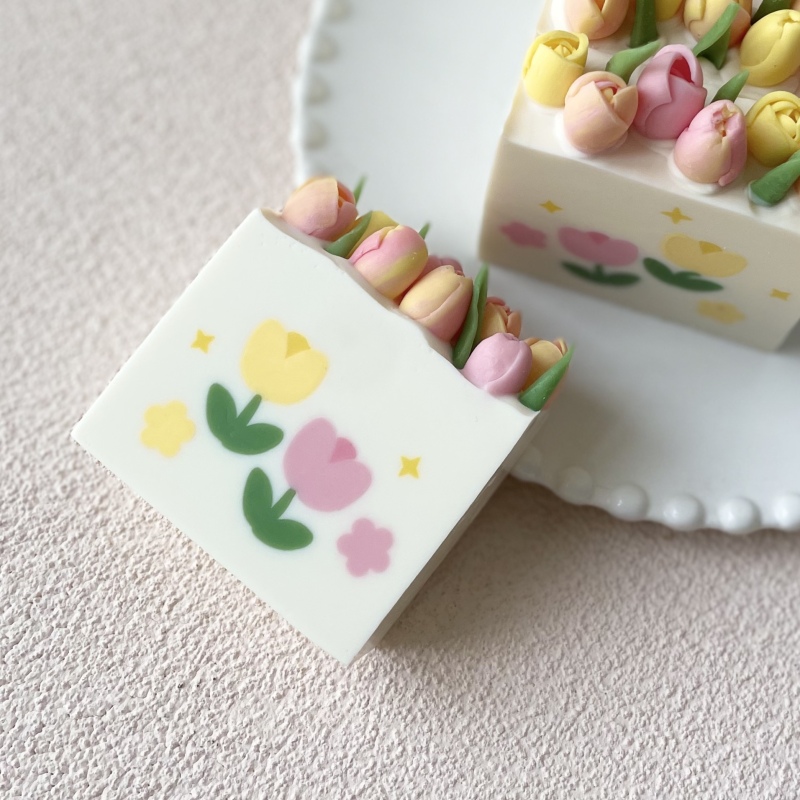 Soap Making Kit For Kids - Cakram ekstruder tanah liat pola bunga