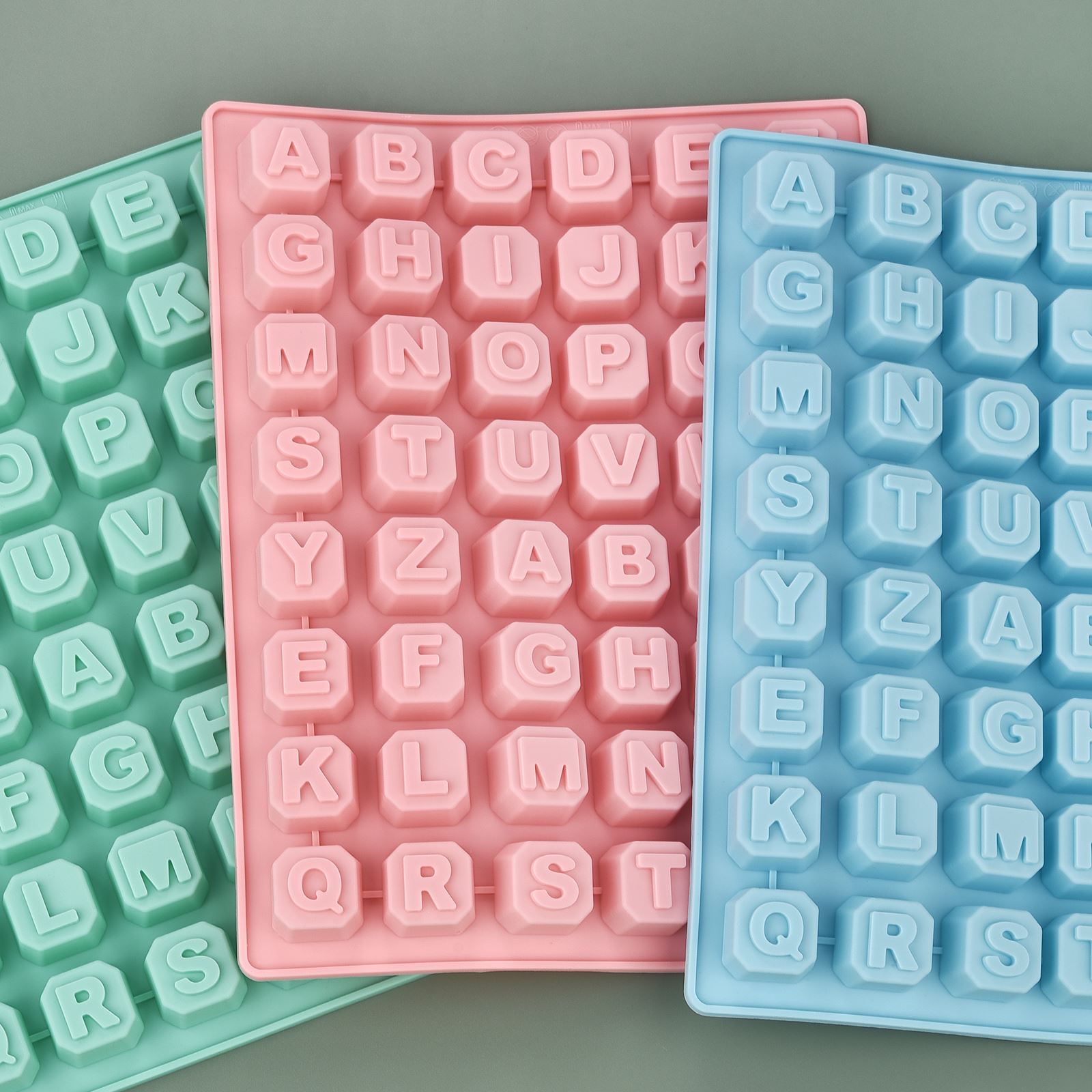 Soap Mold Silicone Loaf - Cetakan sabun silikon huruf alfabet 48