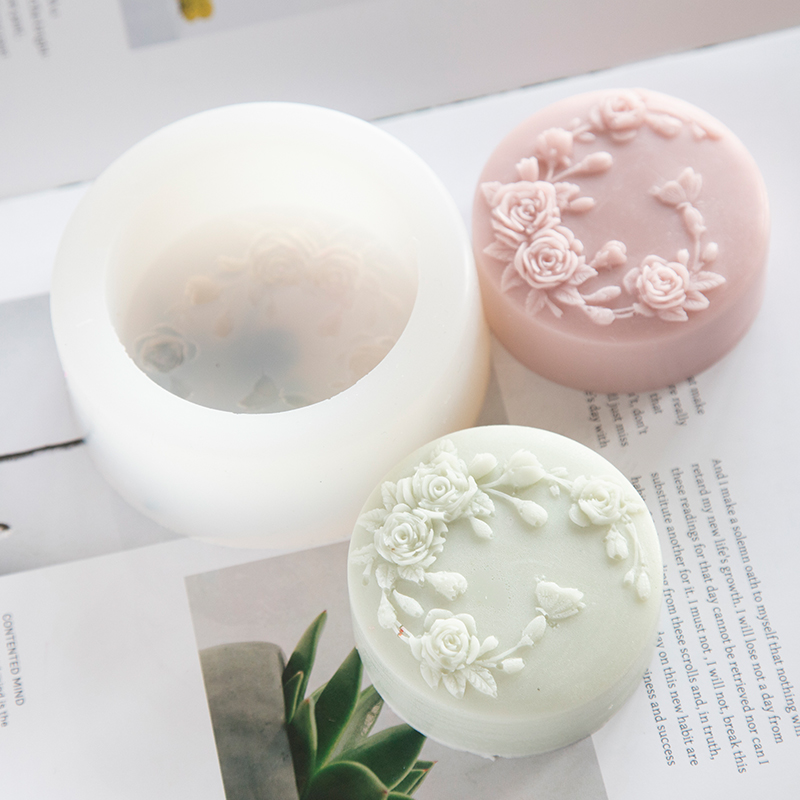 Soap Mold Silicone Loaf - Bentuk Bulat Bunga Mawar Buatan Tangan