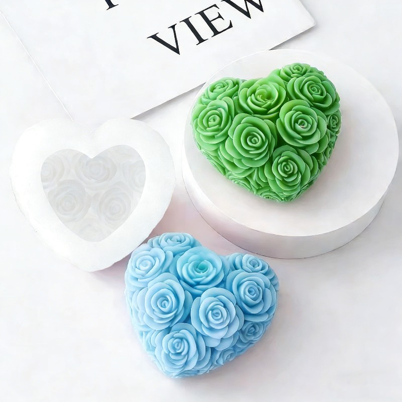 Soap Making Raw Material - Cetakan Lilin DIY Bunga Mawar Cinta