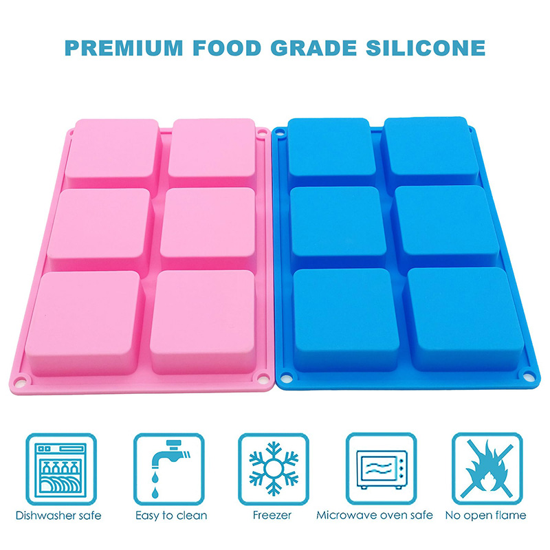Cetakan sabun persegi 6-rongga - Soap Mold Silicone Loaf ulasan dan harga