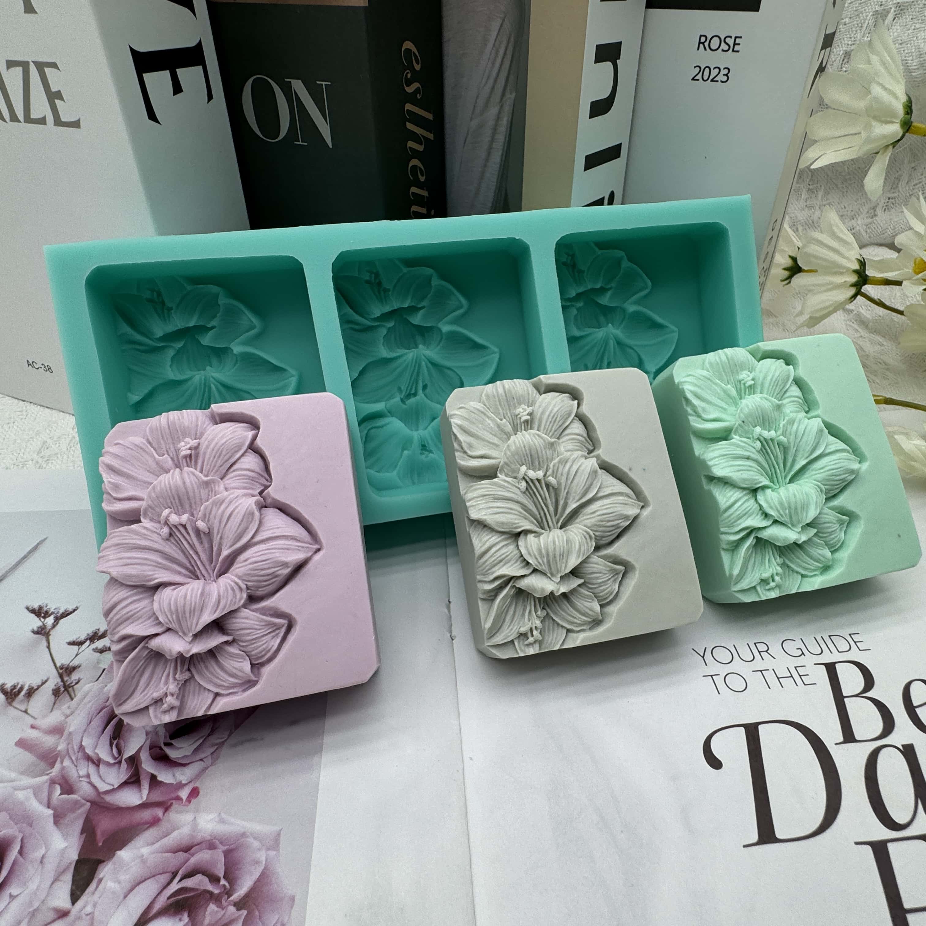Cetakan Sabun Bunga 3 Rongga,  - Soap Making Book ulasan dan harga