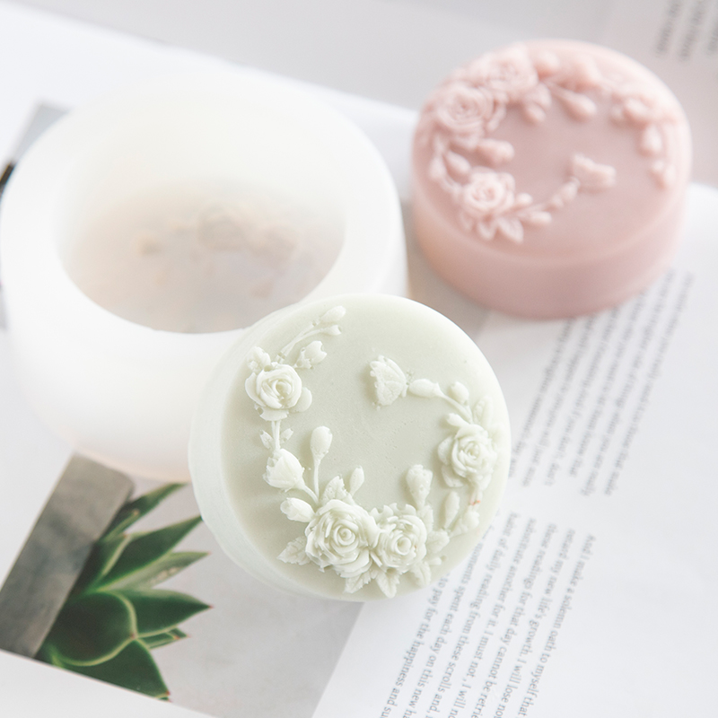 Bentuk Bulat Bunga Mawar Buata - Soap Mold Silicone Loaf ulasan dan harga